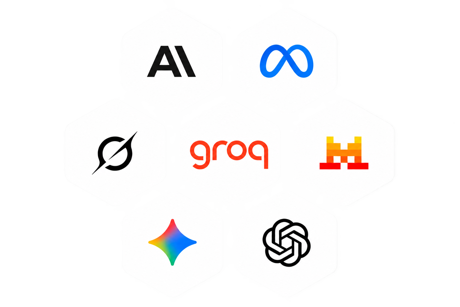 Logos de proveedores de modelos compatibles con ALFA